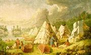 Paul Kane Indian encampment on Lake Huron oil on canvas